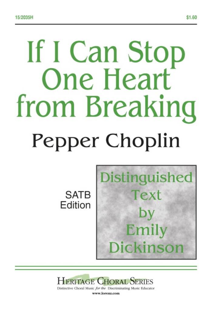 If I Can Stop One Heart From Breaking